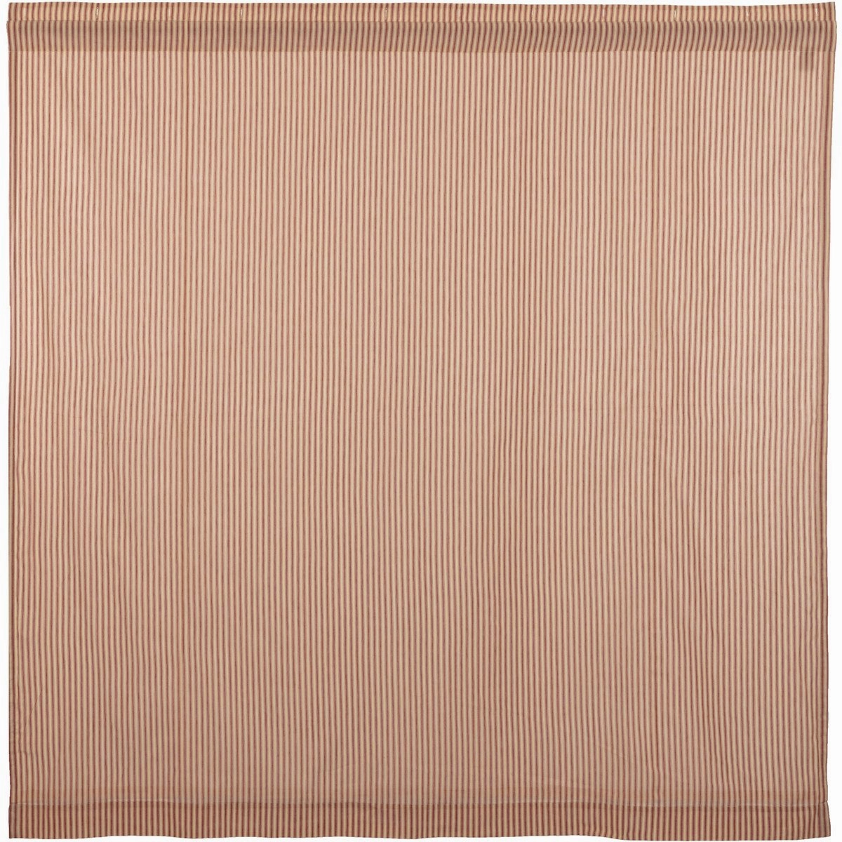 Farmstead Red Ticking Stripe Shower Curtain