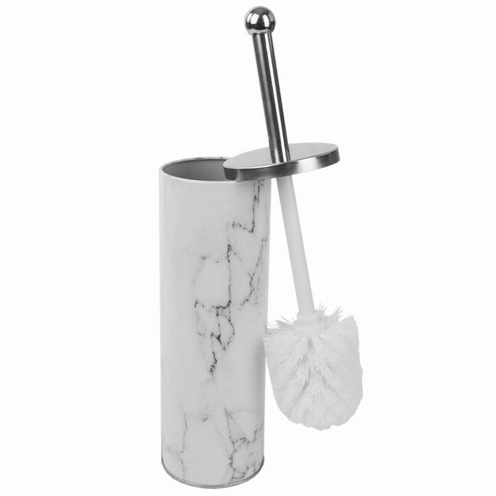 Faux Marble Toilet Brush Set, White Toilet Brush,Bathroom Cleaner