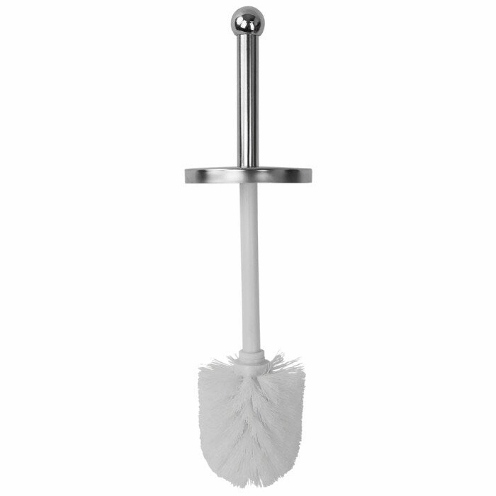Faux Marble Toilet Brush Set, White