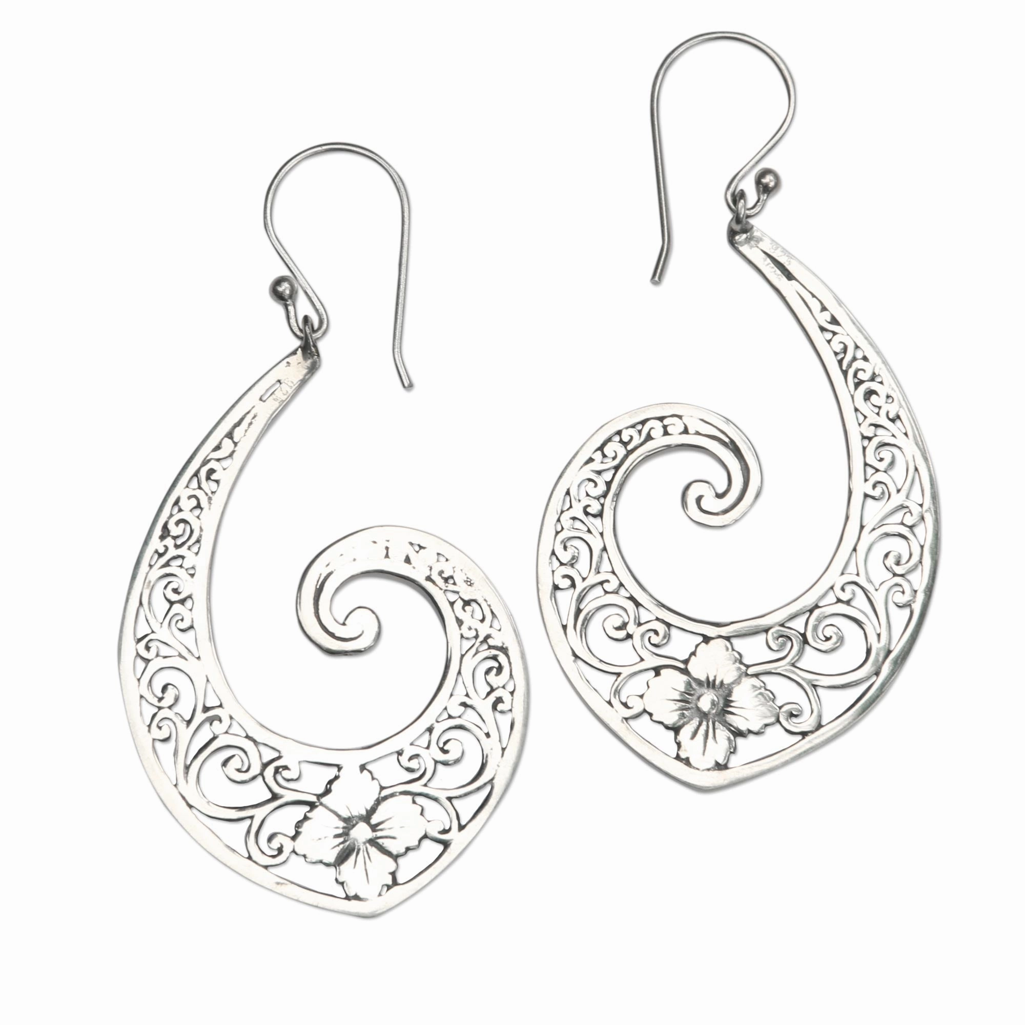 Fern Beauty Silver Dangle Earrings