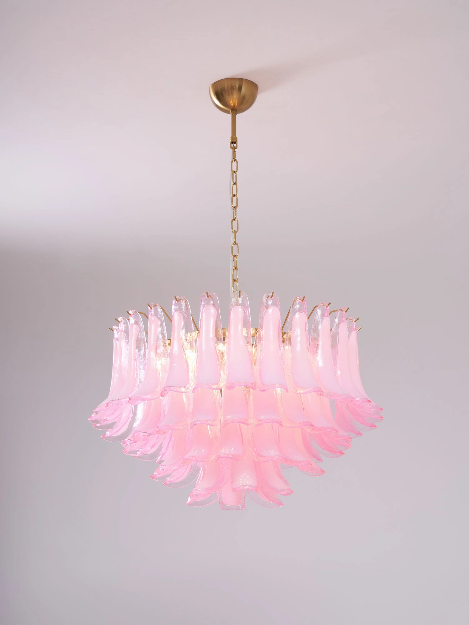 Fiora Pink Glass Chandelier