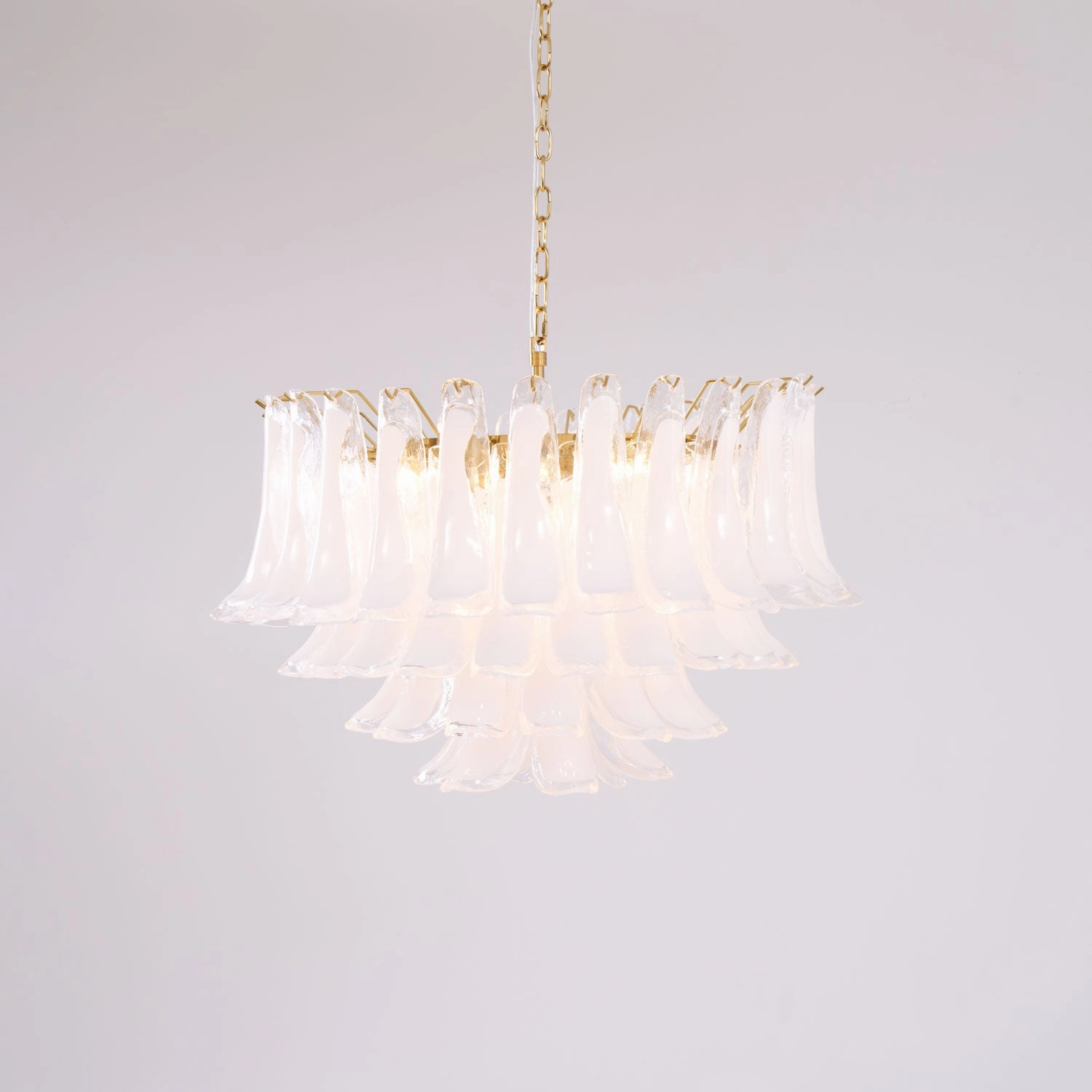Fiora Pink Glass Chandelier