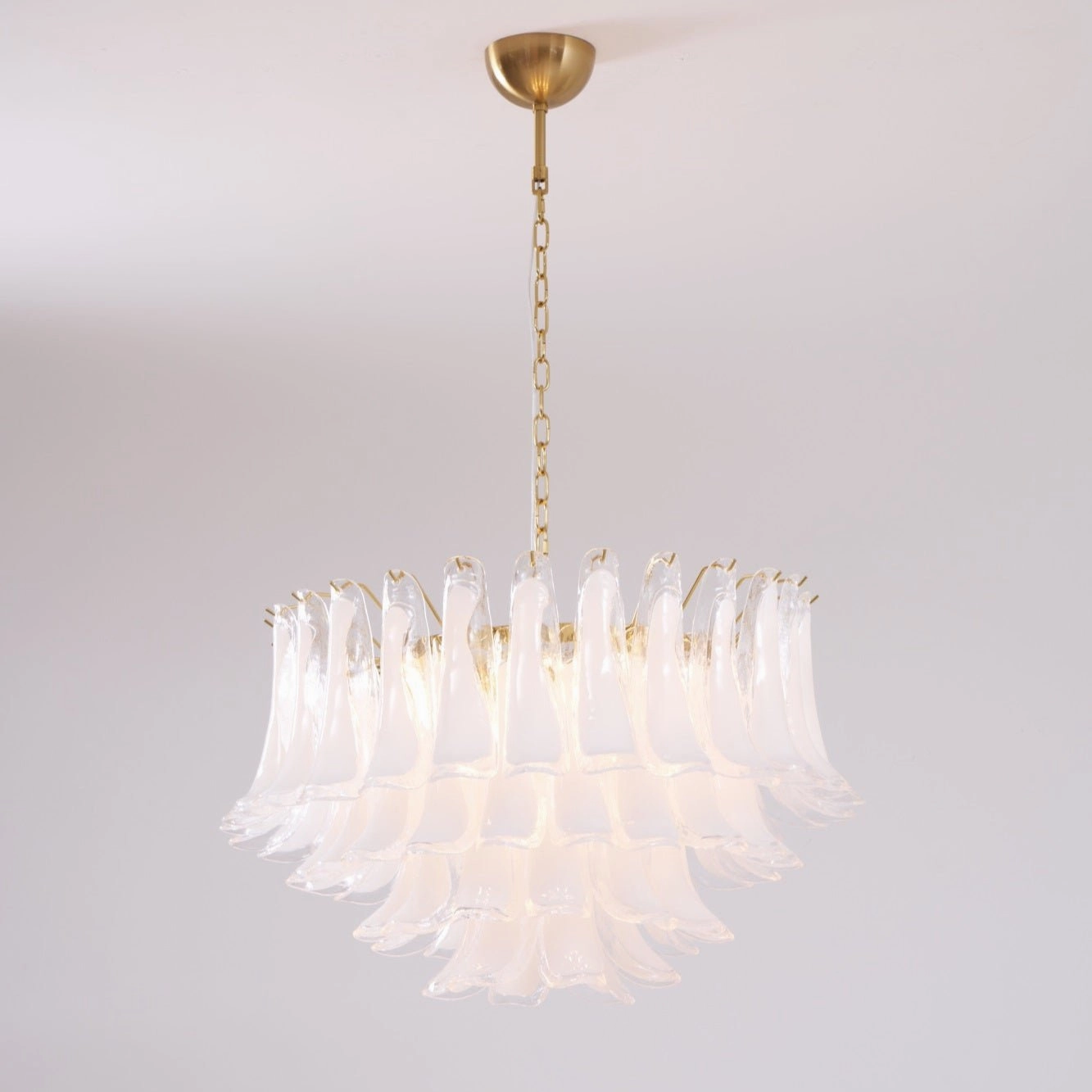 Fiora Pink Glass Chandelier