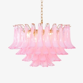 Fiora Pink Glass Chandelier chandelier,ceiling light,decorative lighting