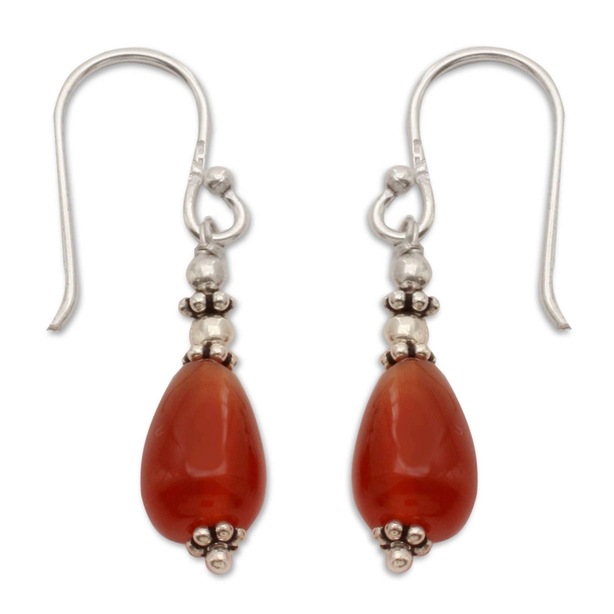 Fire Silver Dangle Earrings