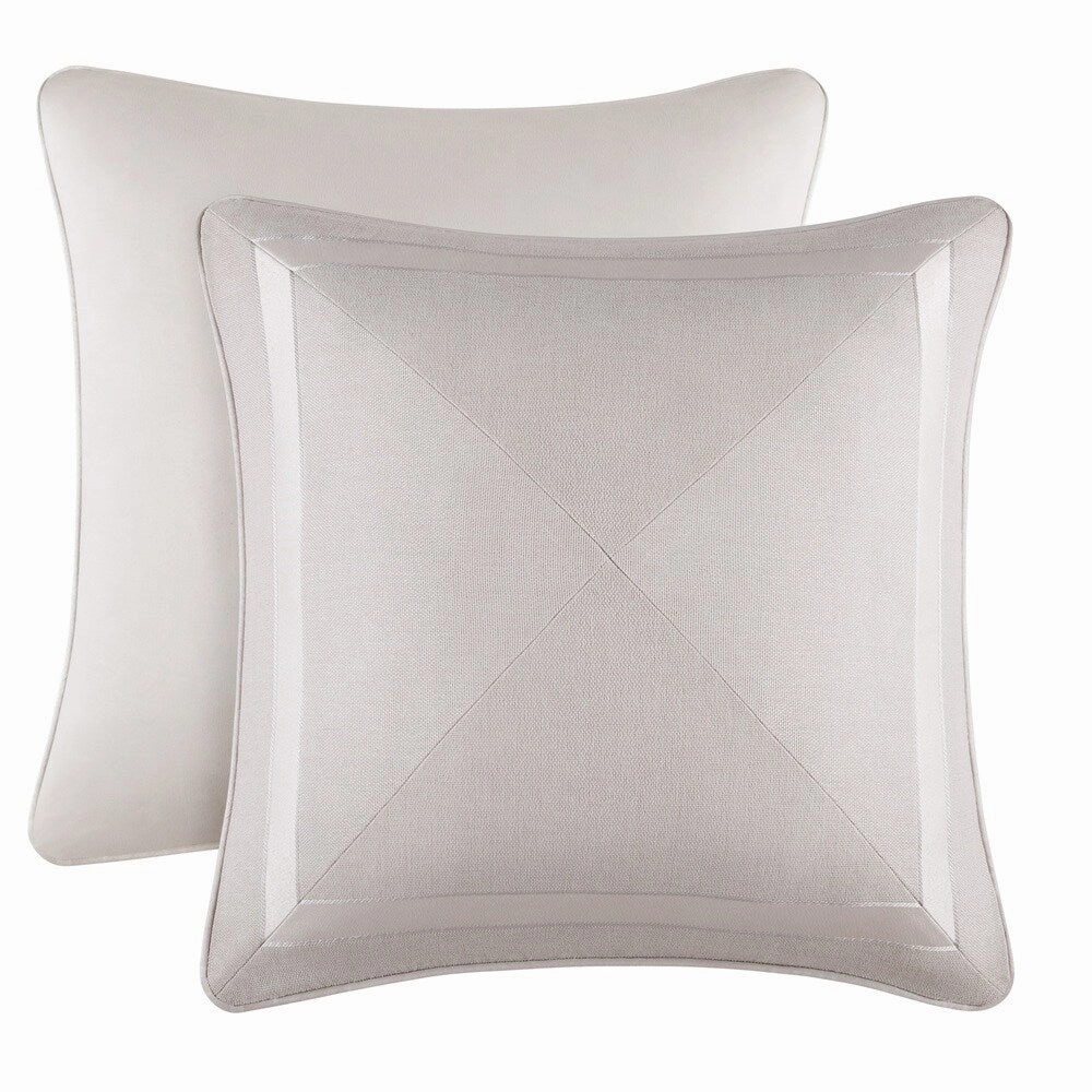 Five Queens Court Kennedy Woven Mitered Geometric Euro Sham - 25x25