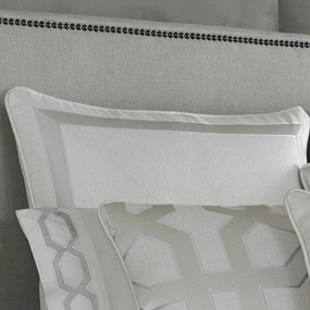Five Queens Court Kennedy Woven Mitered Geometric Euro Sham - 25x25 pillowcases,cotton pillow covers,bed linen