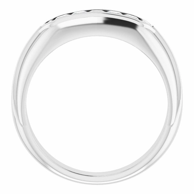 Five Stone 0.50 ctw Channel Set Princess Diamond Men's Ring Success
