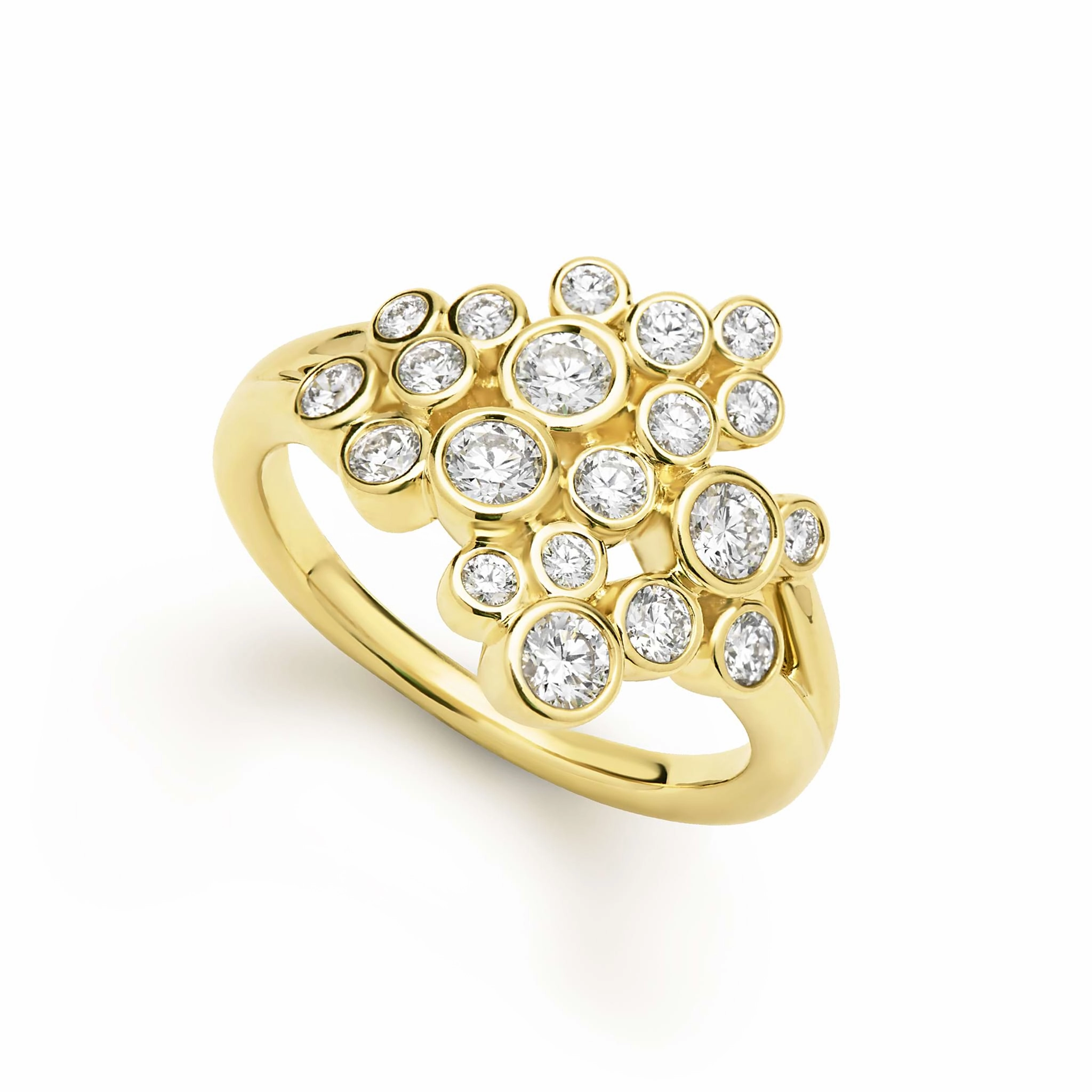 Fizz 18K Diamond Cluster Ring