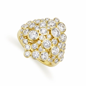 Fizz 18K Large Diamond Cluster Ring