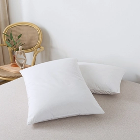 Fleece & Feather Wool Surround with Feather Core Pillow - White pillows,bed pillow,sleeping cushion