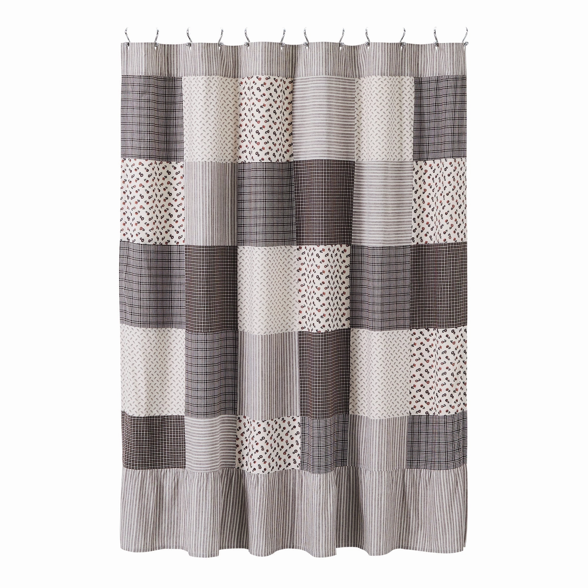 Fleurette Patchwork Shower Curtain