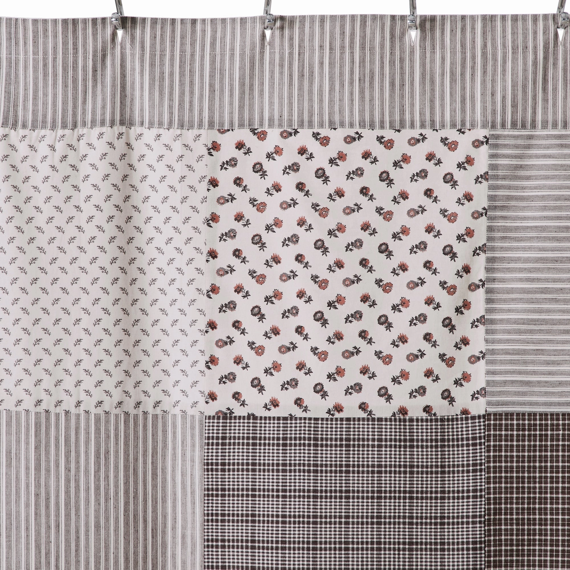 Fleurette Patchwork Shower Curtain
