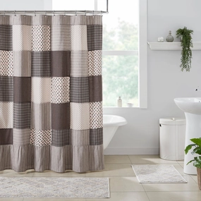Fleurette Patchwork Shower Curtain Lighting,Lamps Fixtures