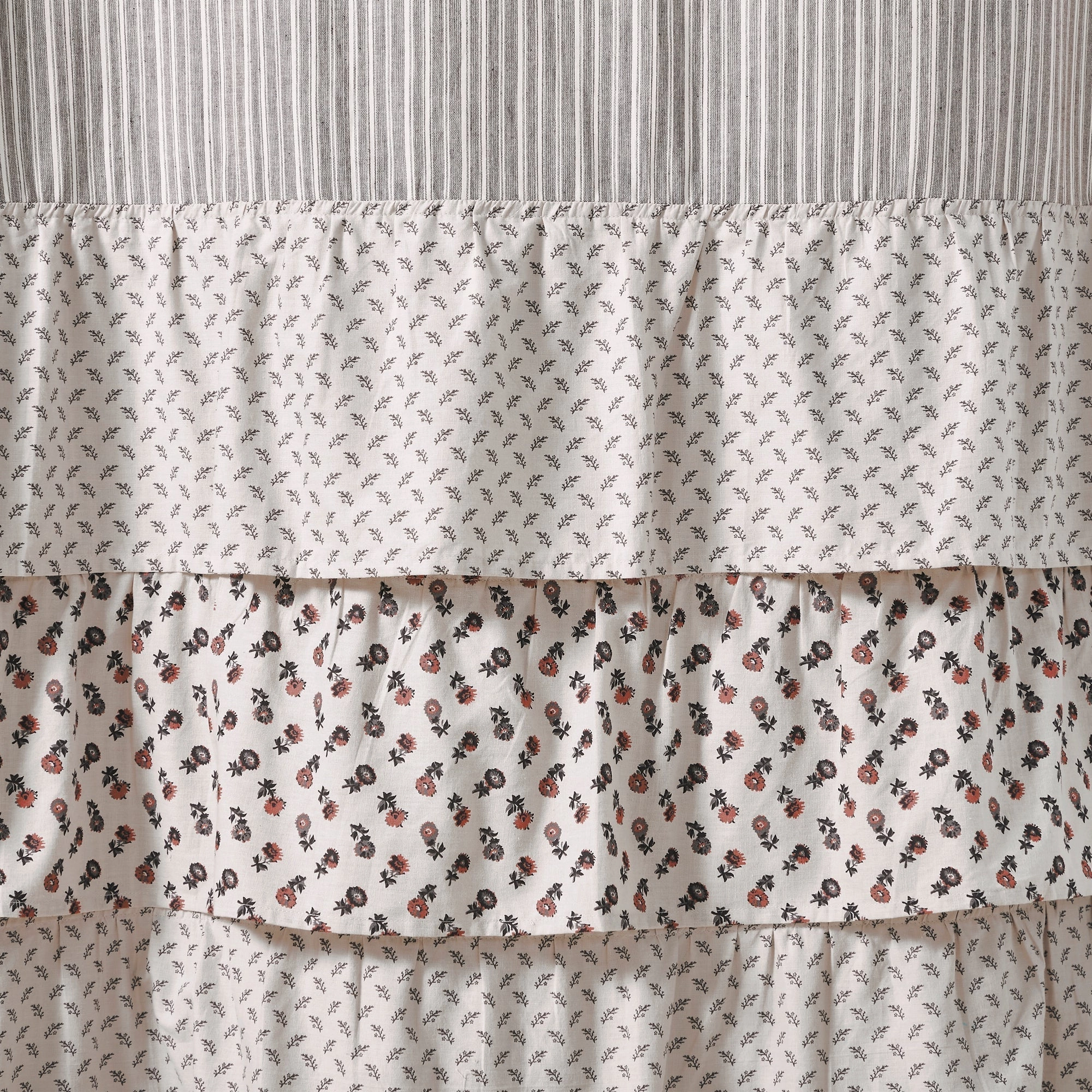 Fleurette Ruffled Shower Curtain