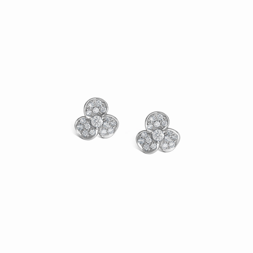 Flora 0.34ct Diamond White Gold Earrings