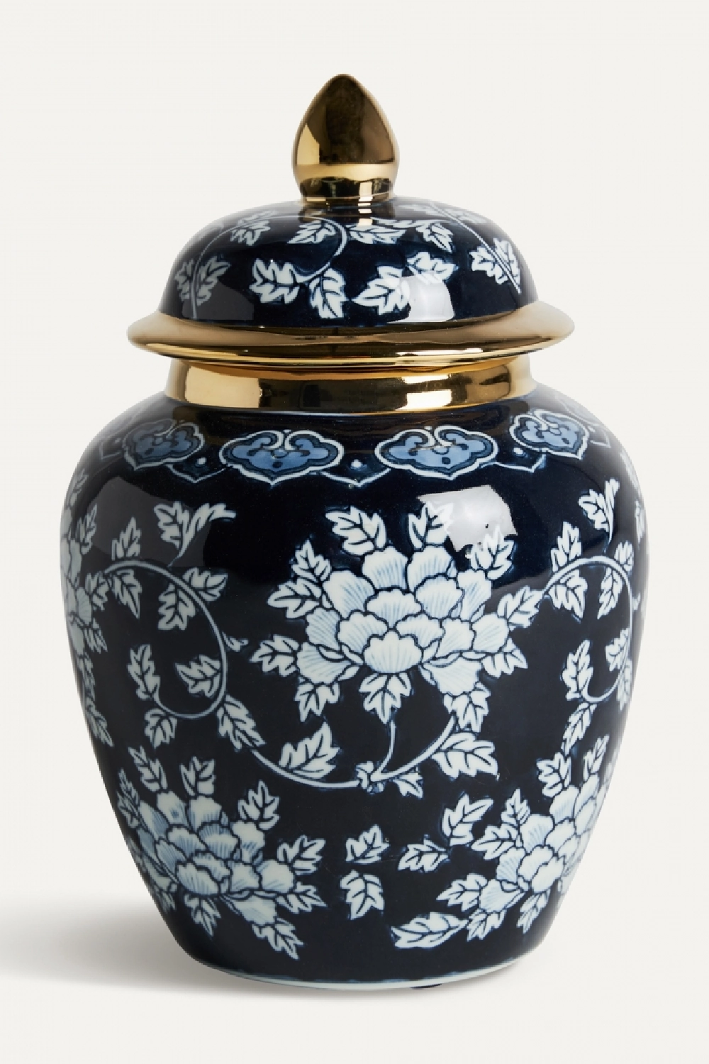 Floral Ceramic Lidded Jar | Vical Home Zuri Vase,Glass Vase