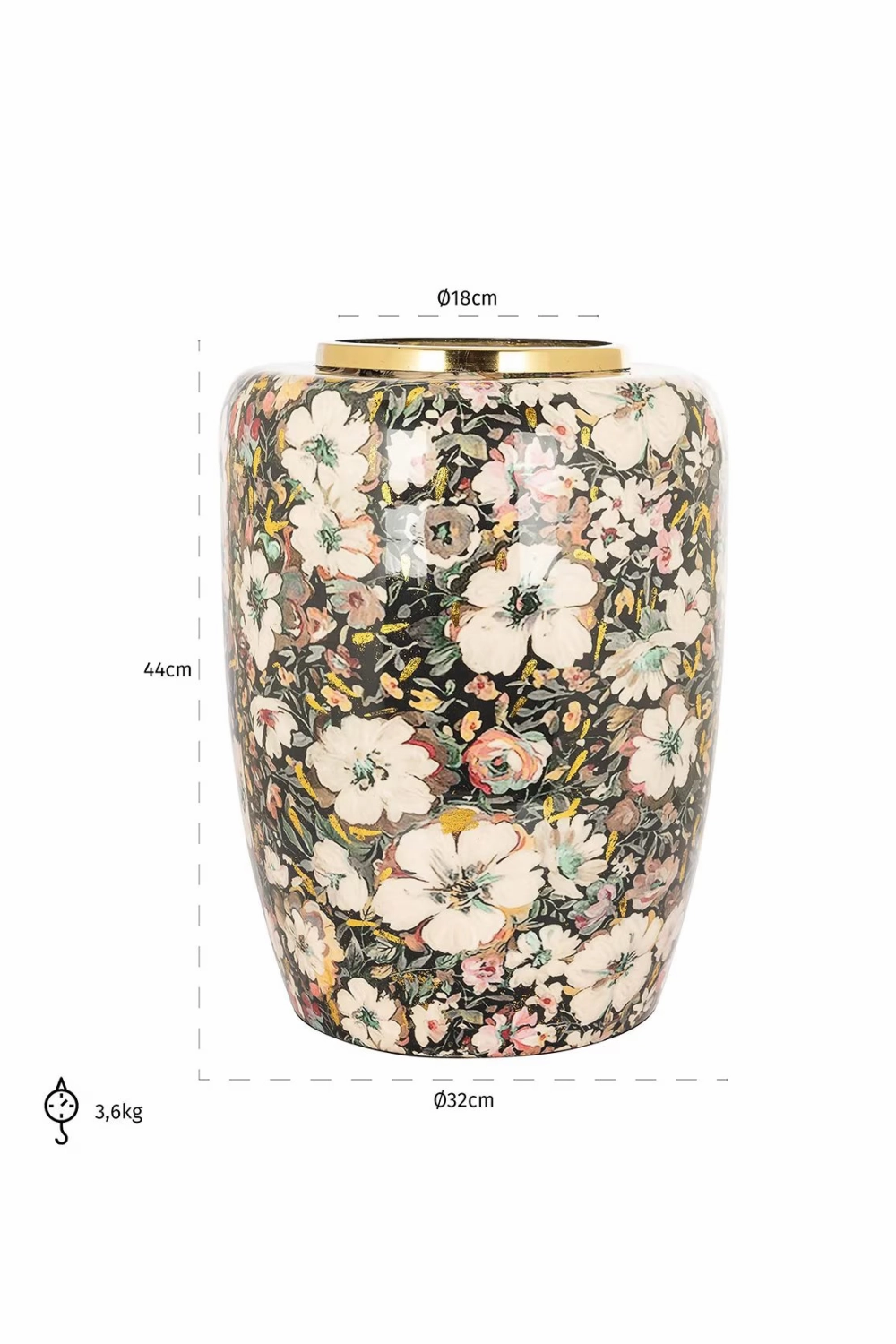 Floral Enamel Vase | OROA Chumono
