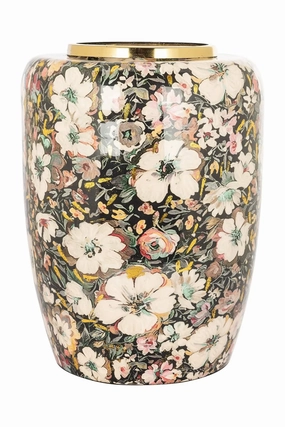 Floral Enamel Vase | OROA Chumono Vase,Glass Vase
