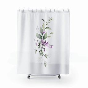 Floral shower curtain | Purple Lavender Lighting,Home Lighting