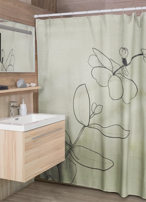 Floral Shower Curtain | Sage Green Floral Lighting,Home Lighting