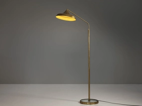 Fontana Arte Floor Lamp in Patinated Brass and Glass Knife Set,Kitchen Knives