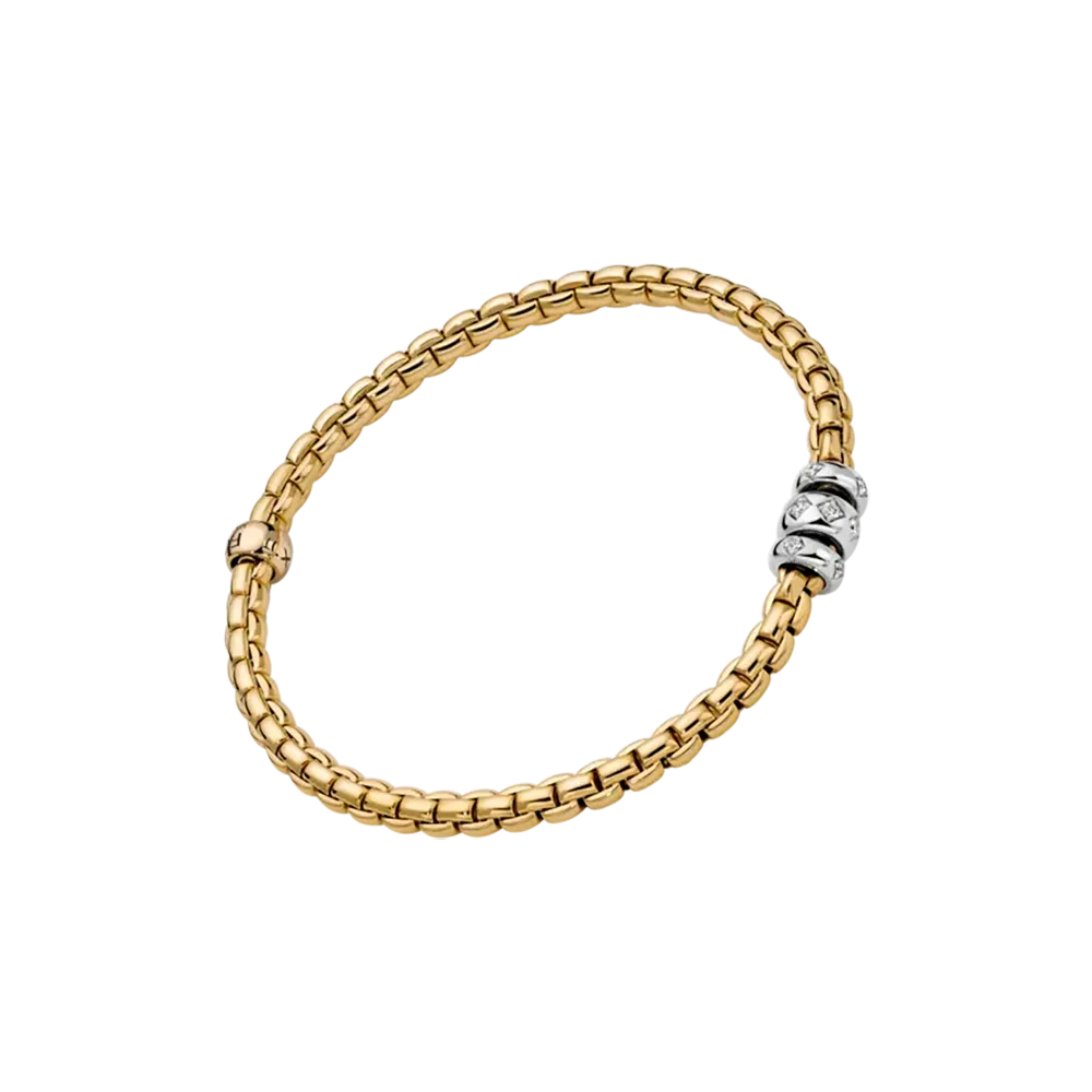 FOPE Flex'It Bracelet with Rhombus-Set Diamonds