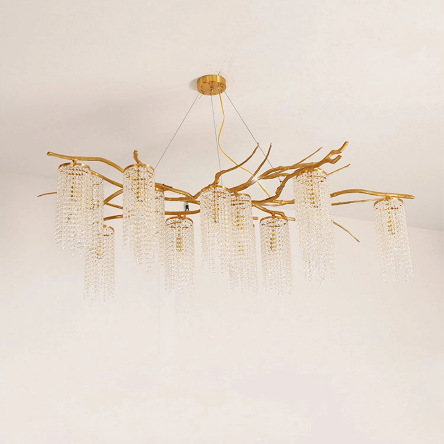 Forest Dawn Brass Chandelier
