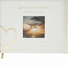 Forever In Our Hearts Gone Yet Not Forgotten 9"x7" Sympathy Memorial Guest Book Decorative Mirror,Home Decor Mirror