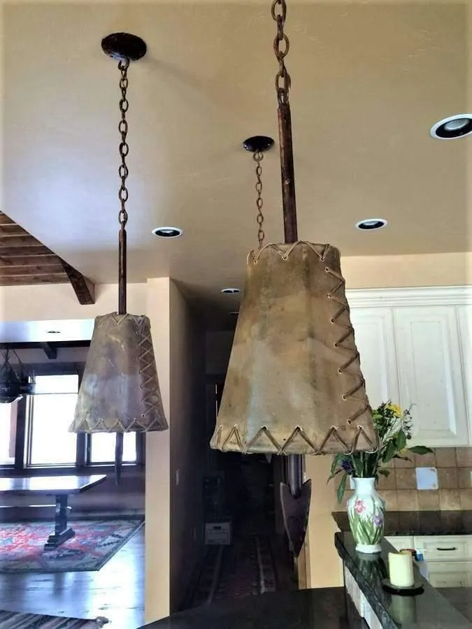 Fort Rock Rawhide & Arrow Pendant Light
