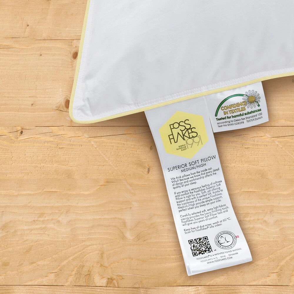 Fossflakes Superior Soft/ Medium Density Pillow from Denmark