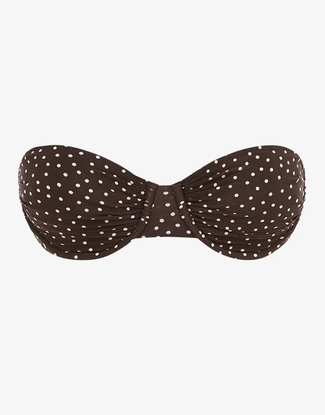 Freckle Ruched Underwired Bandeau Bikini Top