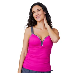 Free Country Women's Double Strap Tankini Top