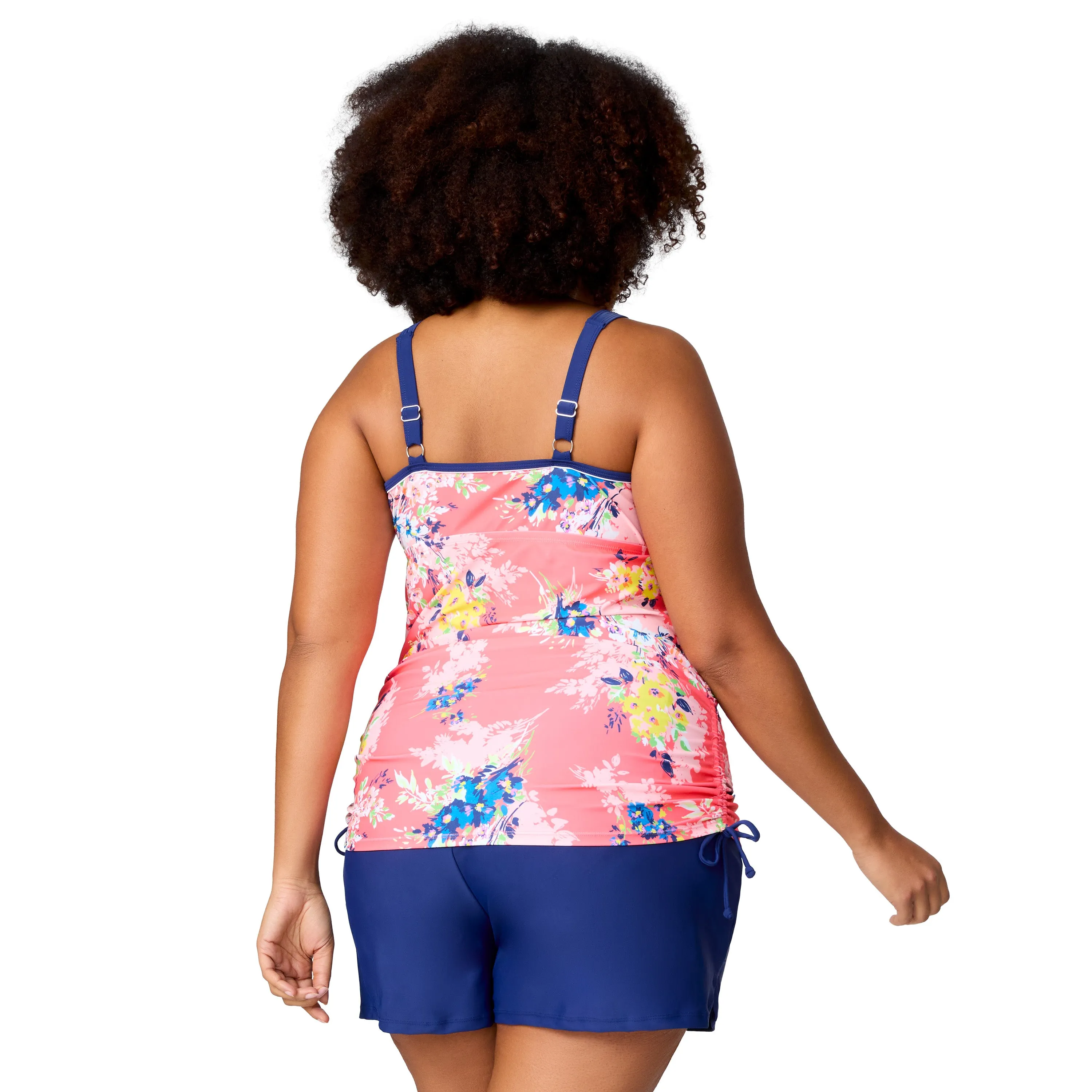 Free Country Women's Plus Size Double Strap Tankini Top