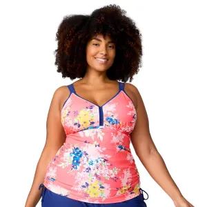 Free Country Women's Plus Size Double Strap Tankini Top
