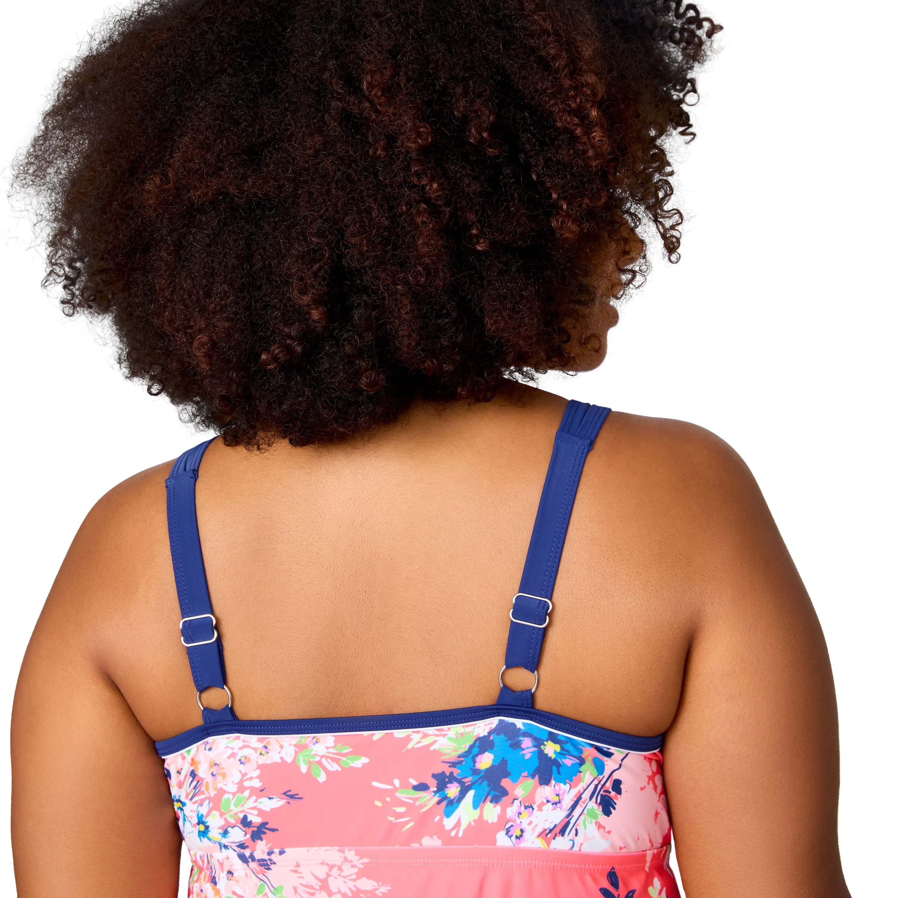 Free Country Women's Plus Size Double Strap Tankini Top