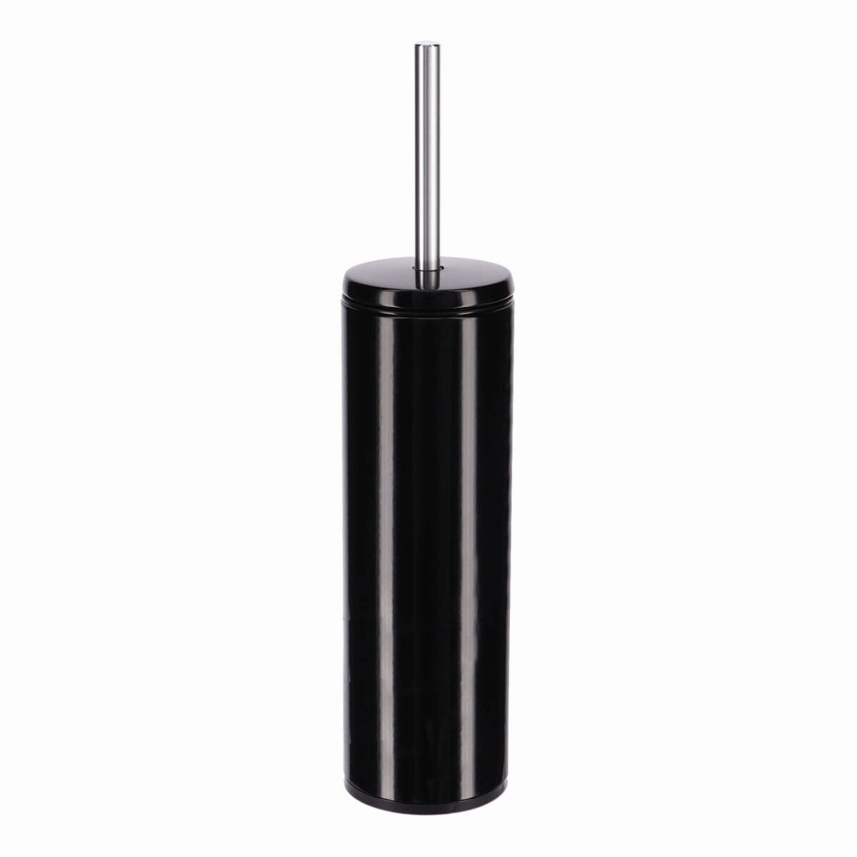 Freestanding Round Stainless Steel Toilet Brush and Holder Set - 15.8 inches H x 4" Diam