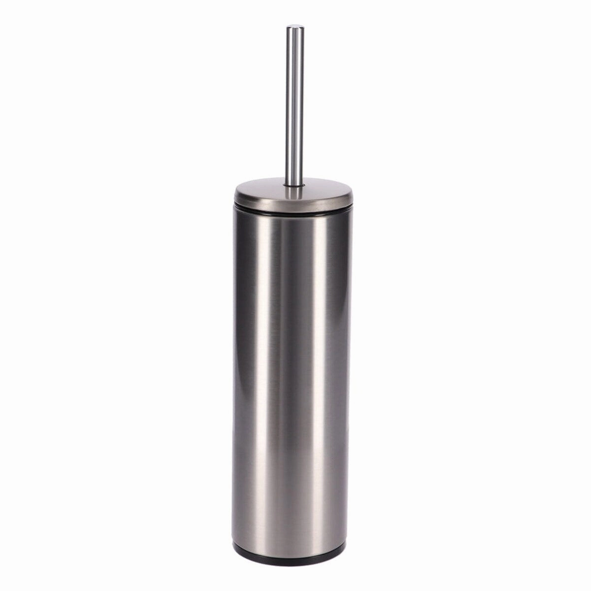 Freestanding Round Stainless Steel Toilet Brush and Holder Set - 15.8 inches H x 4" Diam