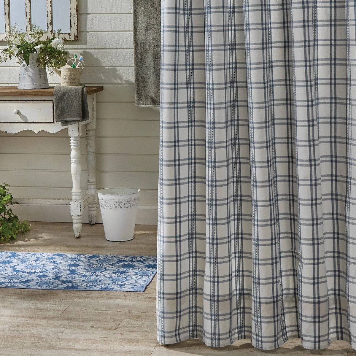 French Blue Shower Curtain Lighting,Lamps Fixtures