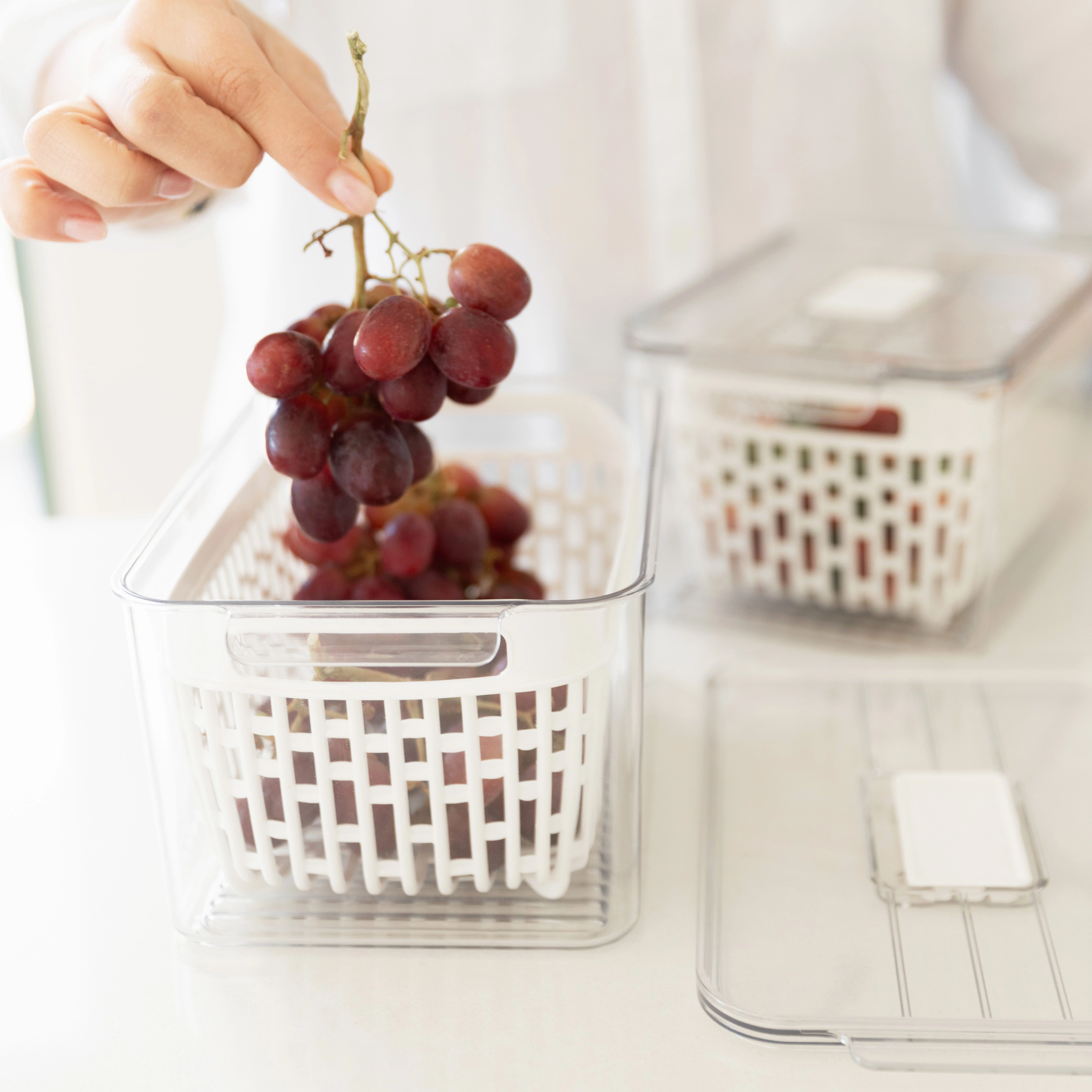 Fridge Storage Container with Basket (Single)