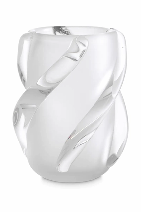 Frosted White Glass Vase | Eichholtz Celestino Vase,Glass Vase
