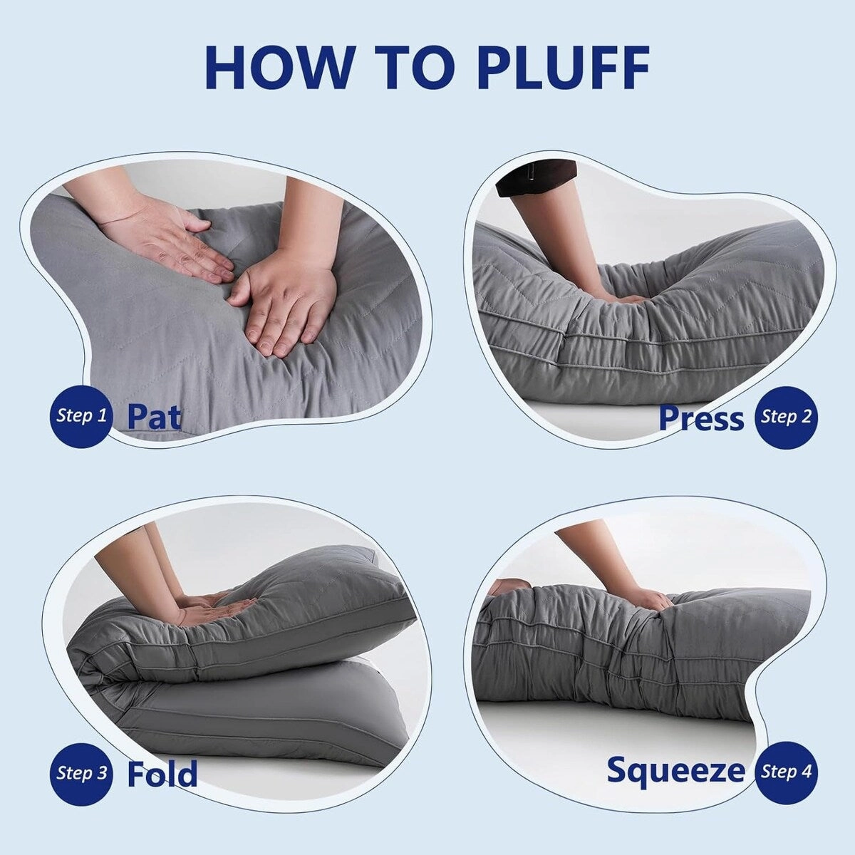 Full Body Pillow for Side Sleeper - Soft Long Bed Pillow for Adults - Memory Foam-grey