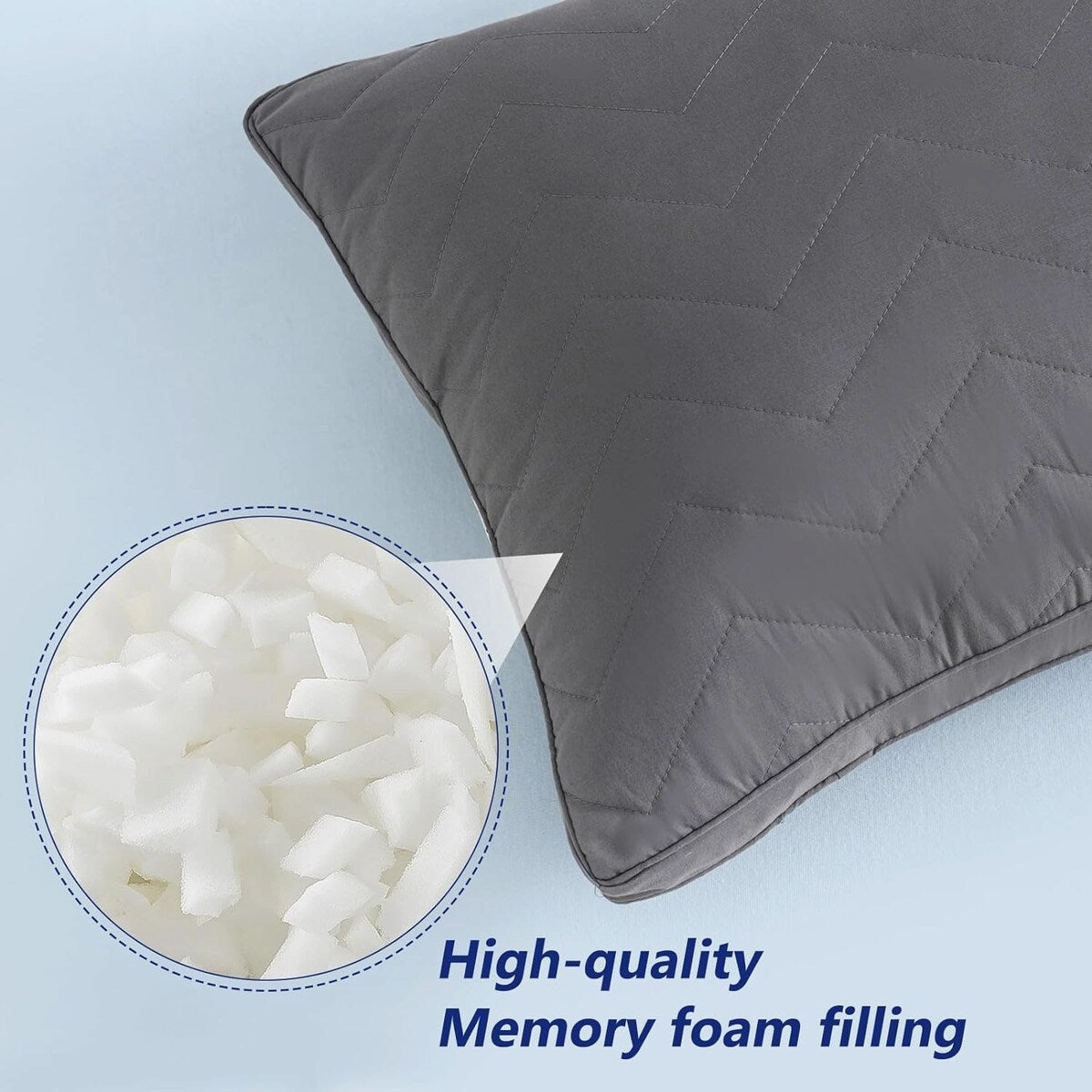 Full Body Pillow for Side Sleeper - Soft Long Bed Pillow for Adults - Memory Foam-grey