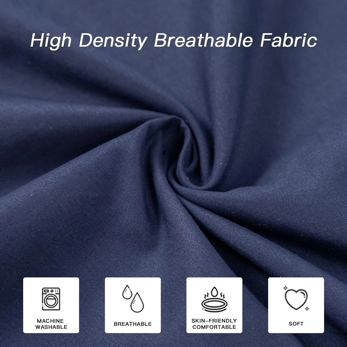 Full Body Pillow Insert with Fiber Cover, 20"x54" - Blue