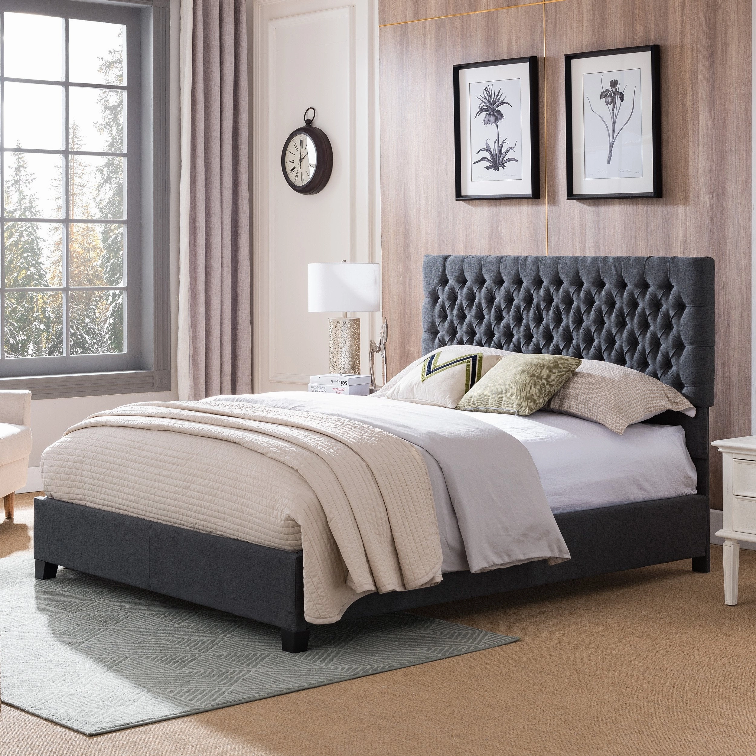 Fully Upholstered Fabric Queen Bed - NH762003