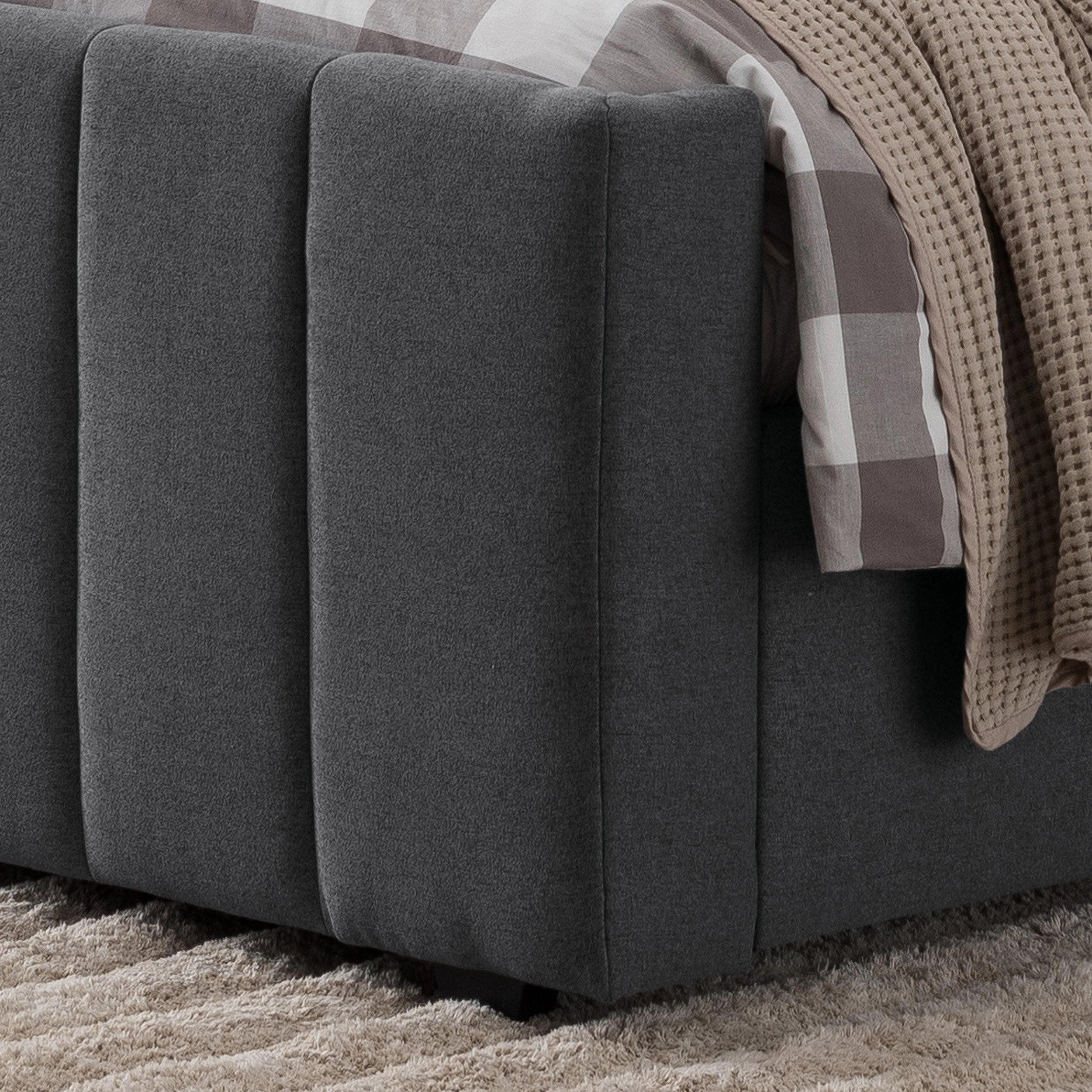 Fully Upholstered Queen Size Bed Frame - NH589603