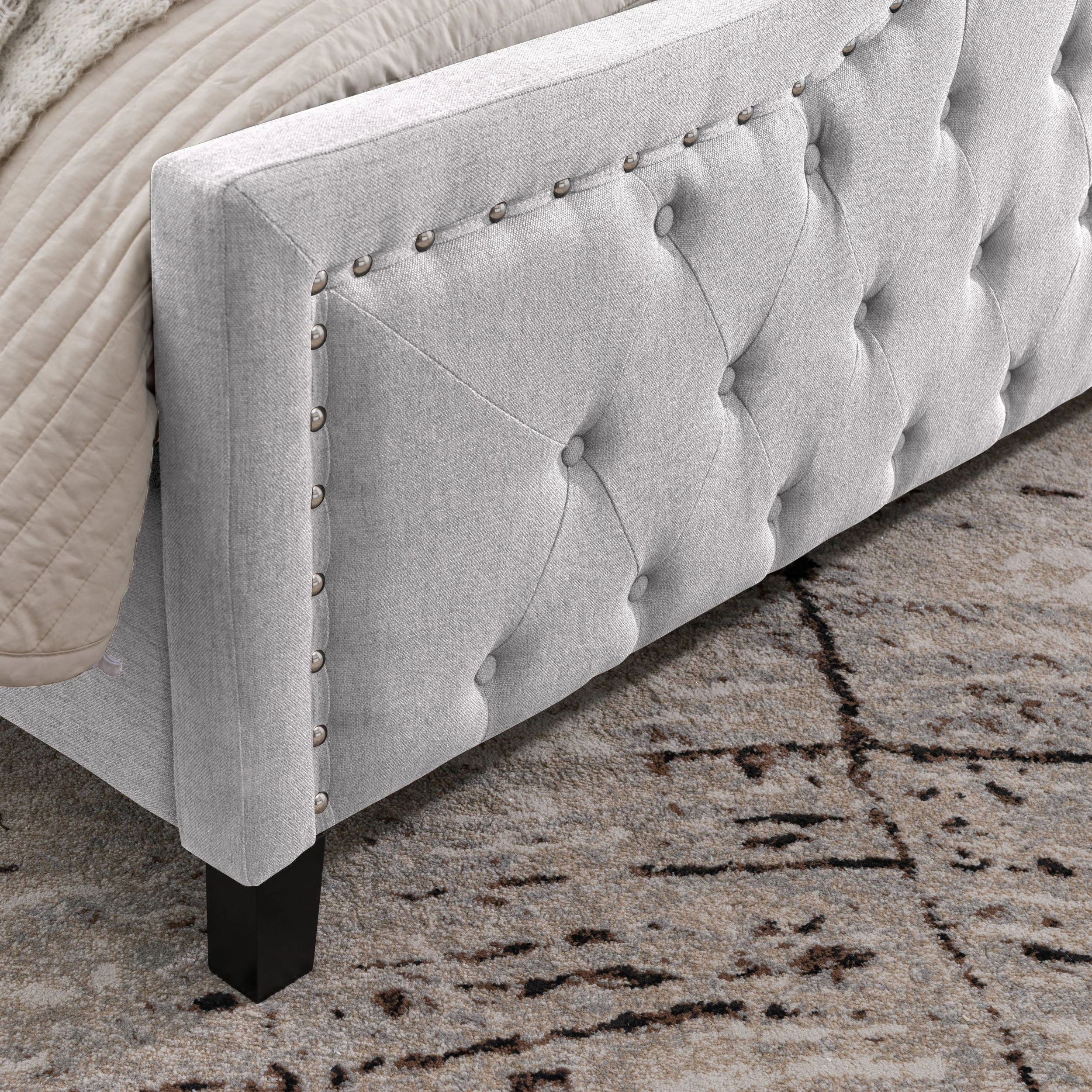 Fully-Upholstered Traditional Bed Frame - NH977503