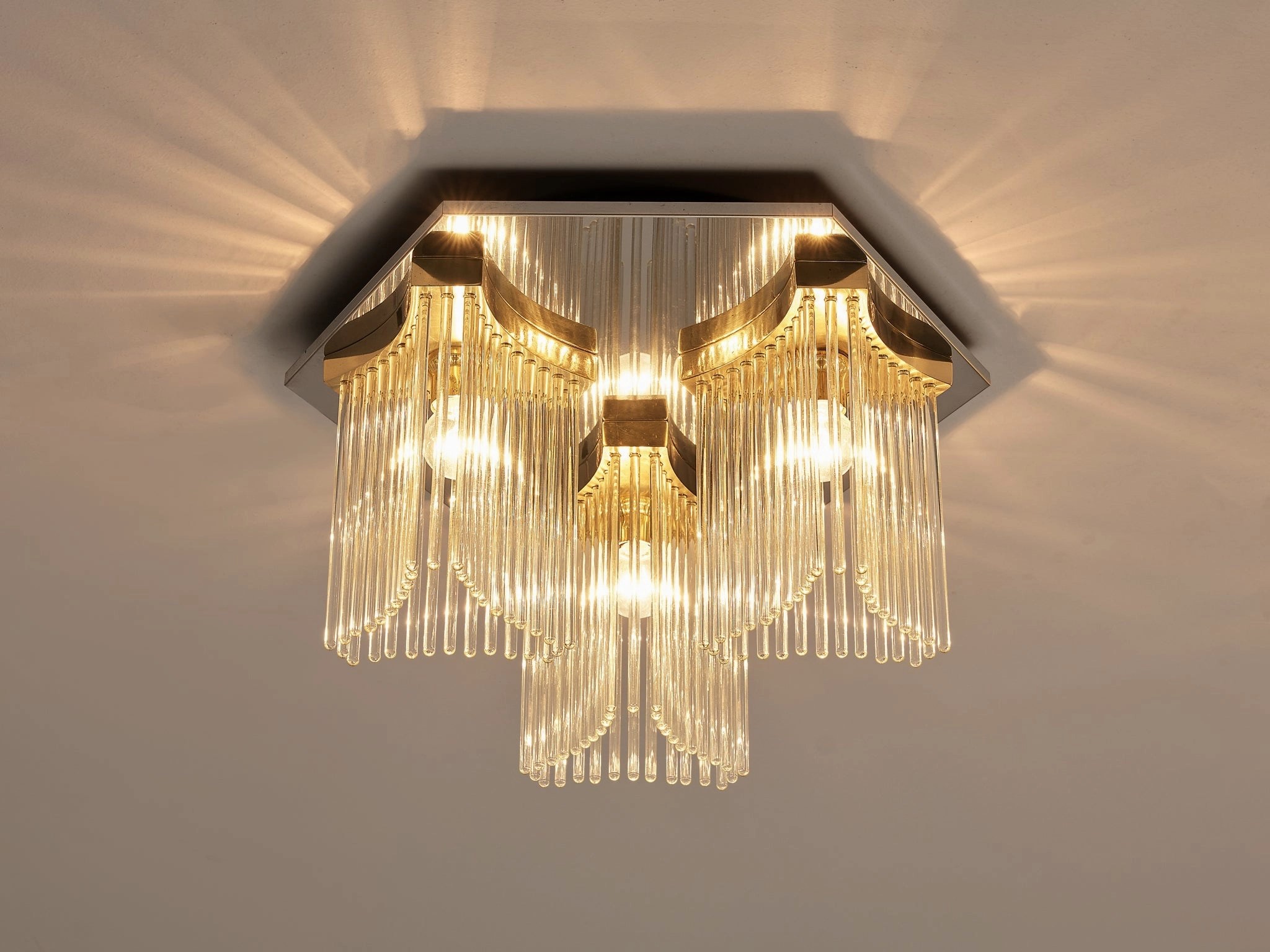 Gaetano Sciolari Ceiling Lights in Metal and Glass