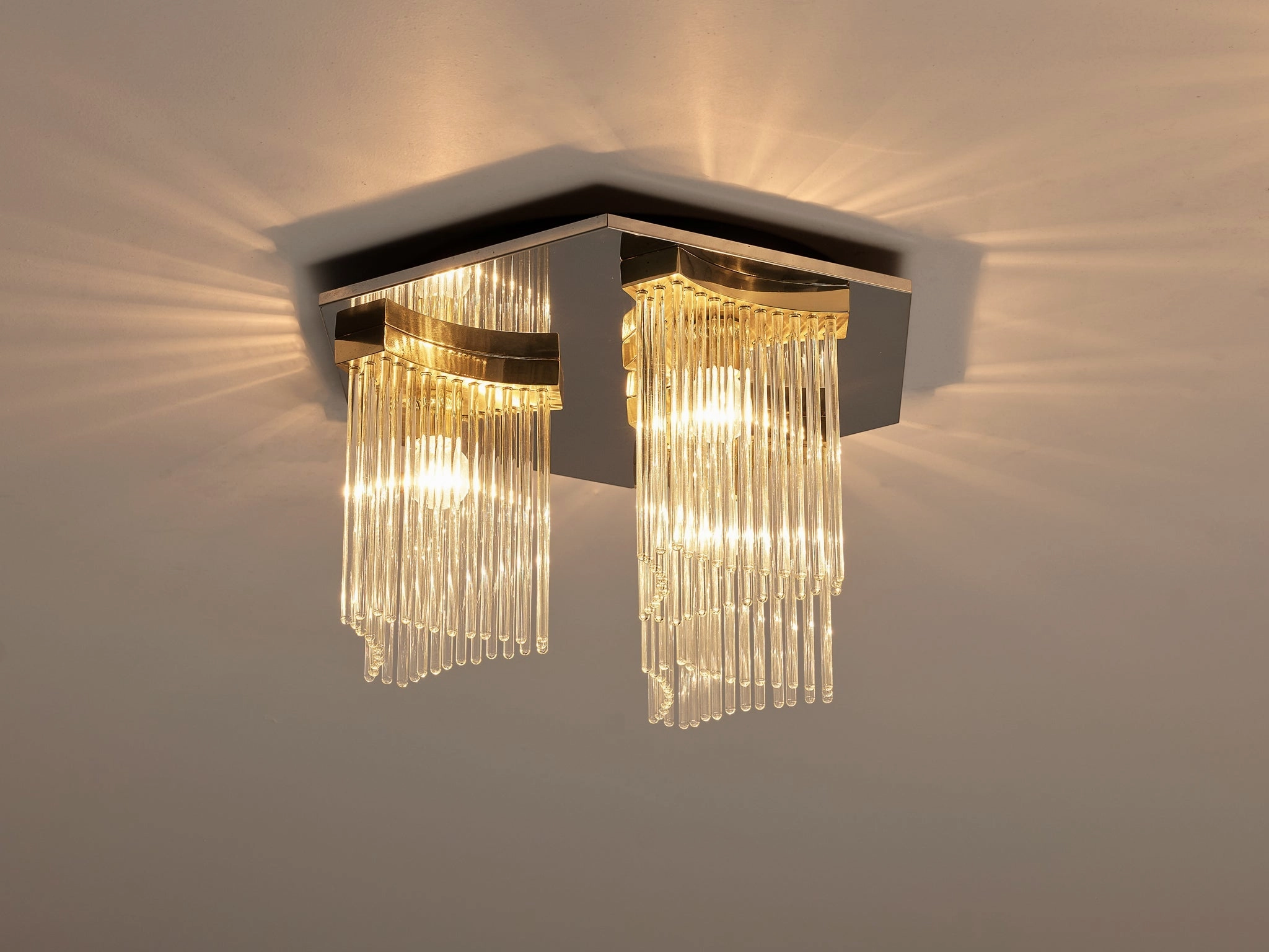 Gaetano Sciolari Ceiling Lights in Metal and Glass