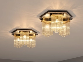 Gaetano Sciolari Ceiling Lights in Metal and Glass Knife Set,Kitchen Knives